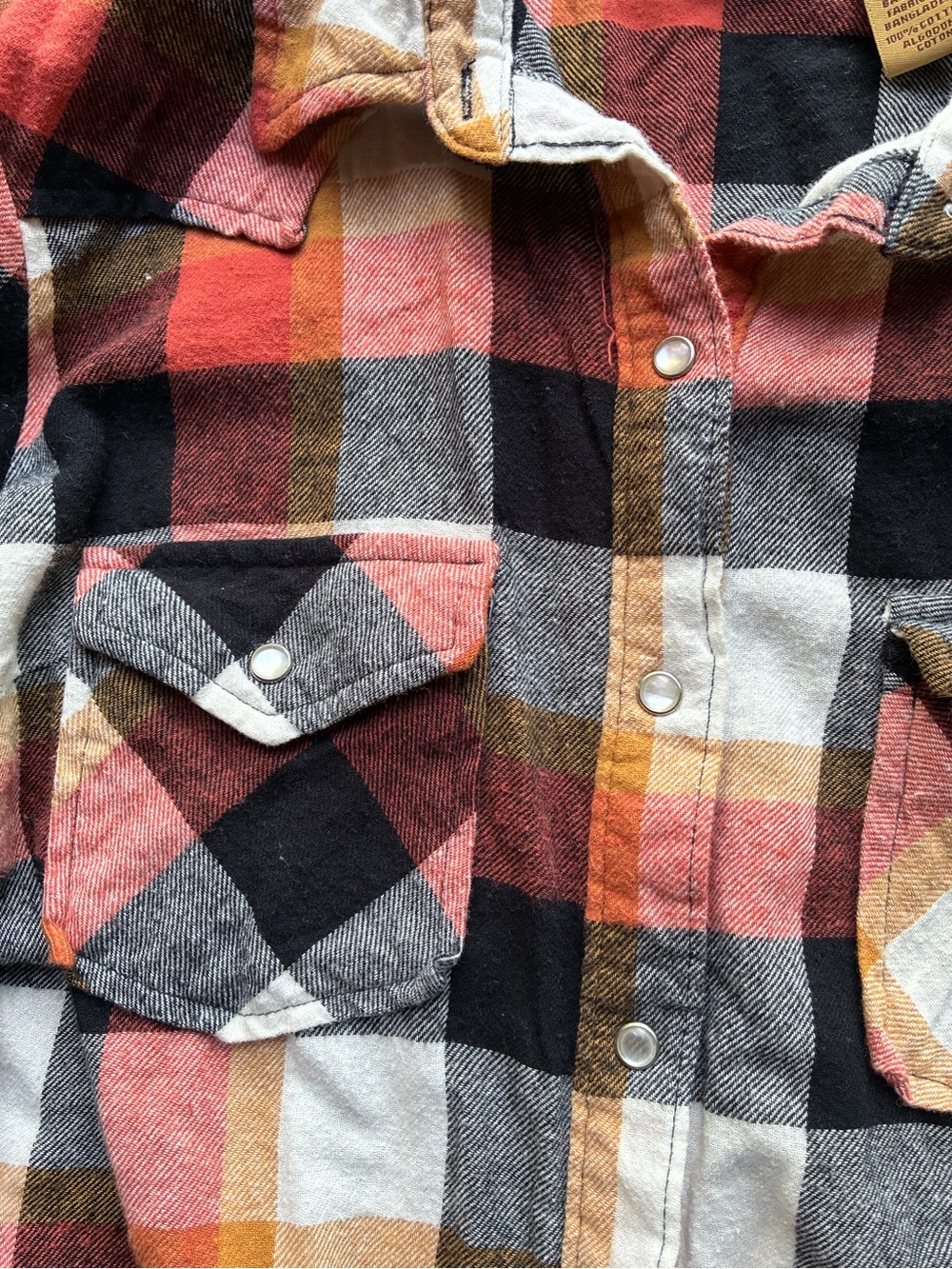 Ladies Wrangler Plaid Flannel Shirt - Picture 3 of 7